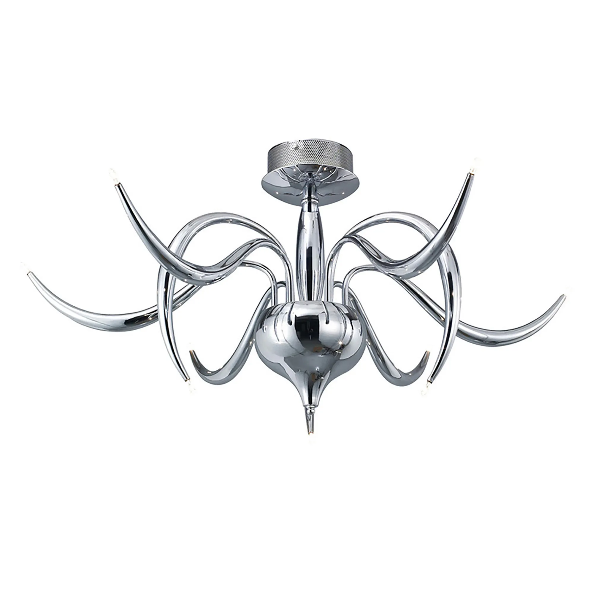 IL30140  Llamas Semi Ceiling 9 Light Polished Chrome